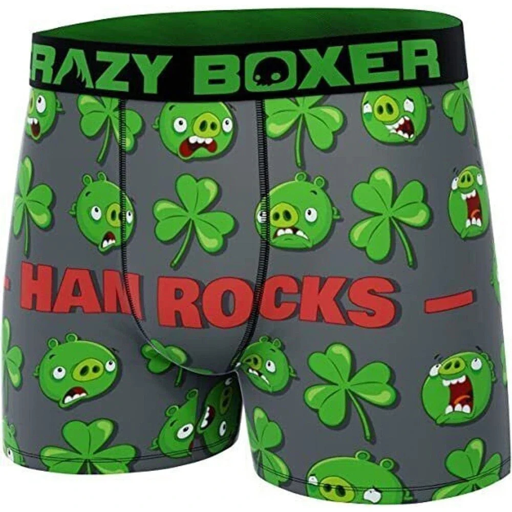 Crazy Boxer Angry Birds St Patrick Men's Boxer Brief - Small